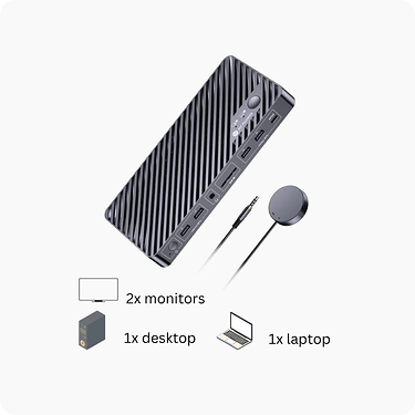 iDock B10 kvm switch docking station