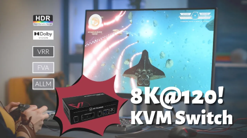 HDMI 2.1 KVM Switch for a Single-view Setup